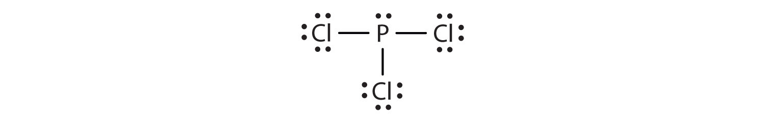 The Lewis diagram for PCl 3 is as follows: