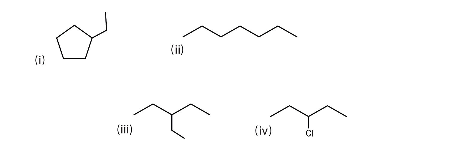 alkane structural formulas