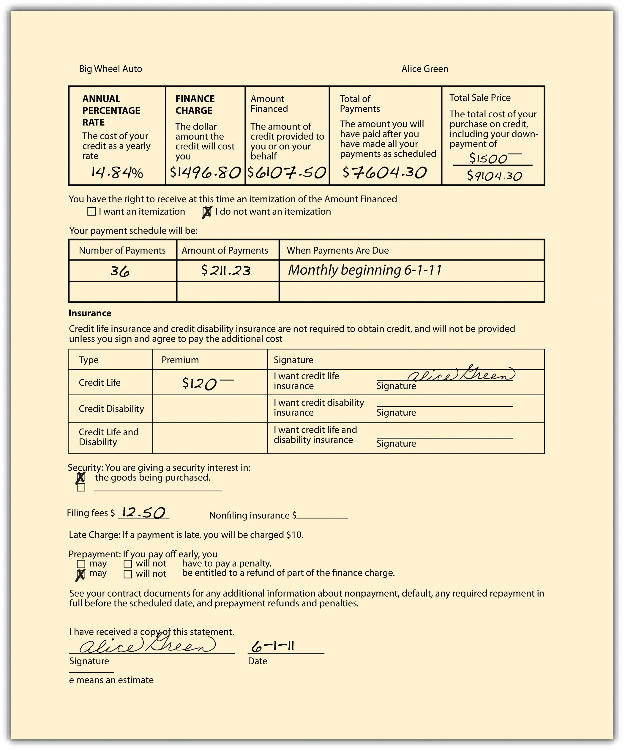 Chrysler finance payments #2