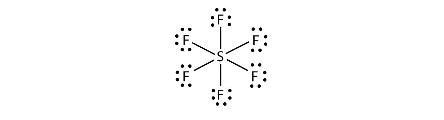 300. Draw the Lewis Structure for SF6. 