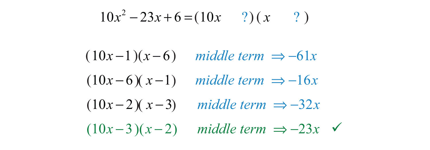 Factoring Ax2 Bx C Worksheet