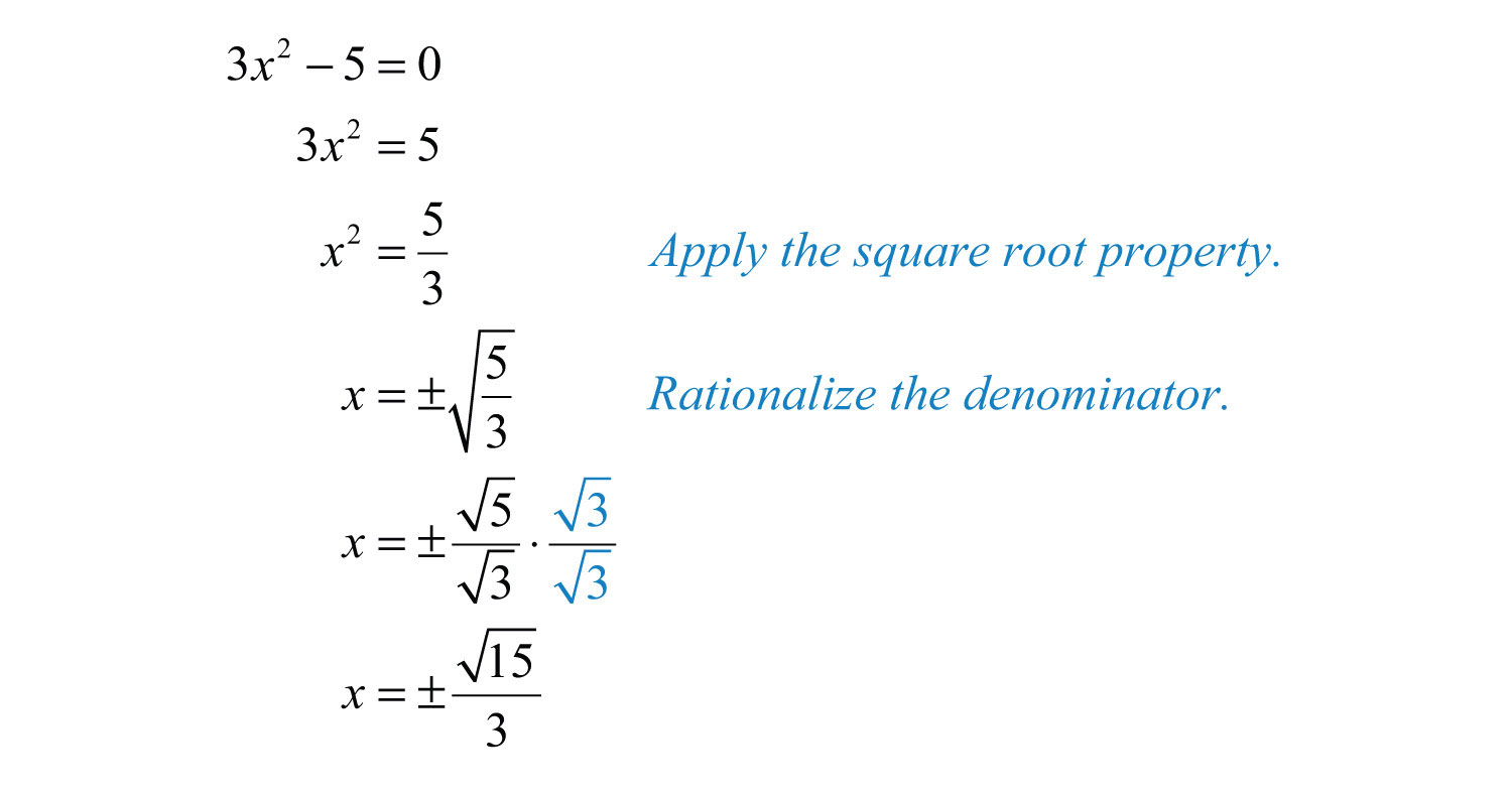 Solving Quadratic Equations With Square Roots Worksheet Answers
